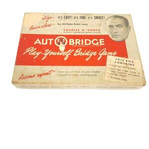 Charles H. Goren Autobridge Play-Yourself Bridge Game Vintage 48 Playing Hands